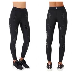 Black Lightning Bolt Leggings